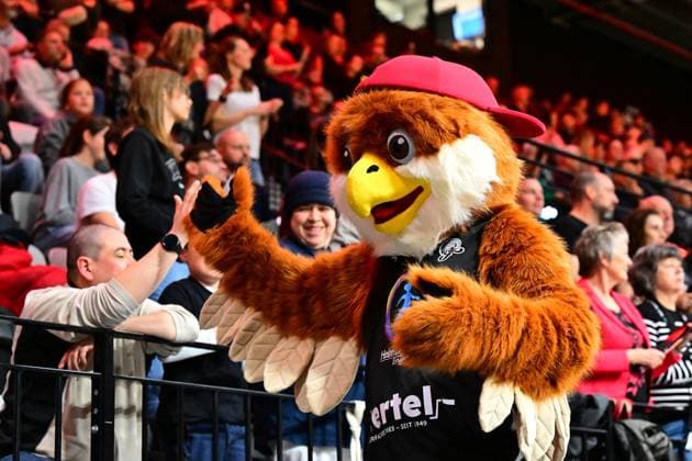 23 11 2025 Basketball Season 2025 2026 2 Bundesliga Pro A 10 Matchday Nuremberg Falcons Basketball Club NBC BBC Bayreuth AlSch xalxscx Mascot Nuremberg Falcons BC NBC