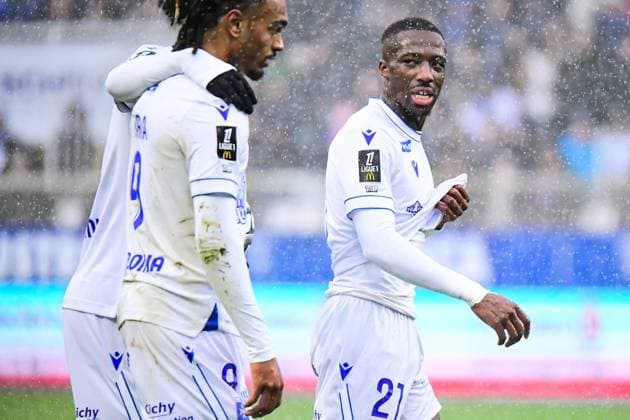 FOOTBALL : AJ Auxerre vs OL - Ligue 1 McDonalds - JournÃ e 13 - 23 11 2025 Lamine Sy (AJ Auxerre) AuxerreFrance  Copyright: xBaptistexAutissierx