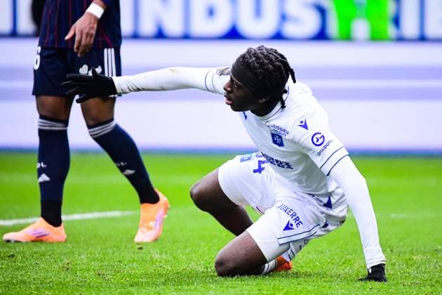 FOOTBALL : AJ Auxerre vs OL - Ligue 1 McDonalds - JournÃ e 13 - 23 11 2025 Rudy Matondo (AJ Auxerre) AuxerreFrance  Copyright: xBaptistexAutissierx