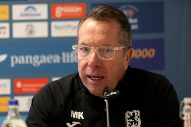 Football, Men, 3 Liga, Season 2025 2026, TSV 1860 Munich 1 FC Saarbrücken, Grünwalder Stadion Markus Kauczinski, Coach TSV 1860 Munich at the press conference