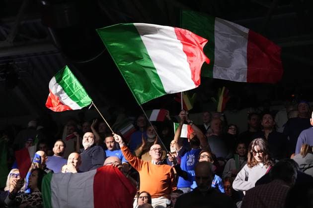 Supporter of Italy during Davis Cup Finals 2025 finals match between Matteo Berrettini (Italy) and Pablo Carreno Busta (Spain) at Bologna Fiere, Bologna, Italy - November 23, 2025. - Tennis.  Copyright: xMassimoxPaolone LaPressex
