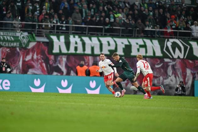 rb leipzig werder bremen, soccer league 23 11 2025, keke topp, werder leipzig germany Z09_3601