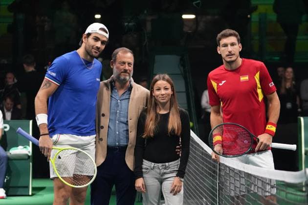 TENNIS - DAVIS CUP 2025 - FINAL 8 23 11 2025 Matteo Berrettini of Italia and Pablo Carreno Busta of Spain during Davis Cup 2025, Final 8, Tennis event on 23November 2025 in Bologna, Italy - Photo Laurent Lairys BolognaItaly  Copyright: xLaurentxLairysx