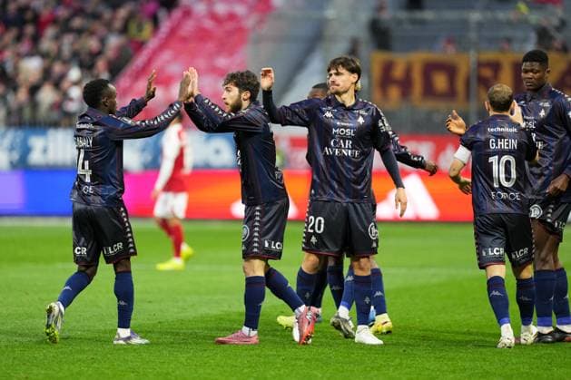 Stade Brestois 29 v FC Metz - Ligue 1 McDonald s 2025 2026 20 Jessy DEMINGUET (fcm) - 07 Giorgi TSITAICHVILI (fcm) during the Ligue 1 McDonald s match between Brest and Metz at Stade Francis Le Ble on November 23, 2025 in Brest, France. Brest France  Copyright: xFEPx 776348209