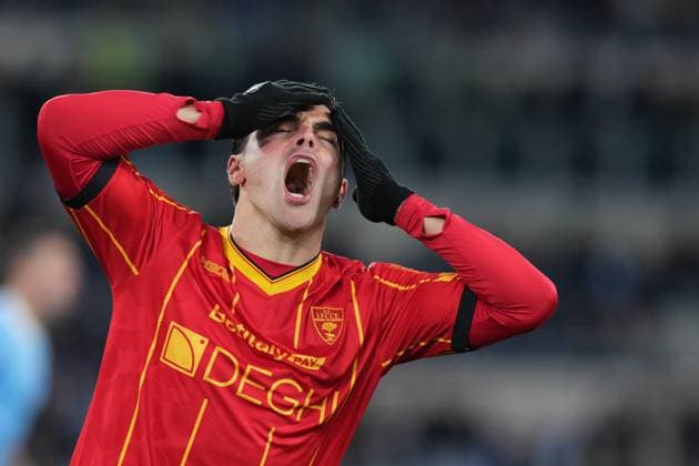 Lecce™s Riccardo Sottil during the Serie A EniLive soccer match between Lazio and Lecce at the Rome s Olympic stadium, Italy - Sunday November 23, 2025 - Soccer ( Photo by Alfredo Falcone LaPresse )  Copyright: xAlfredoxFalcone LaPressex