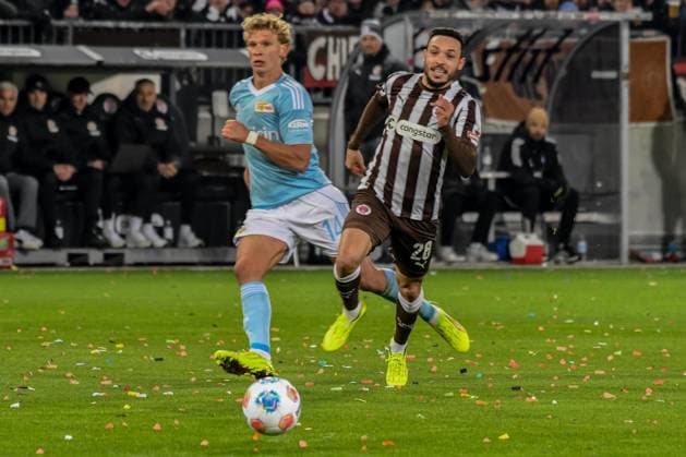 Mathias Pereira Lage Pauli 14 Leopold Querfeld Union Germany , Hamburg , Millerntorstadion , Football , 1 Bundesliga , FC St Pauli 1 FC Union Berlin