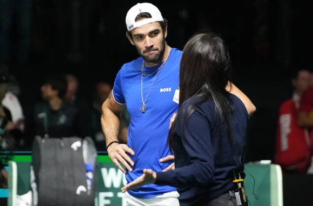 Davis Cup 2025 - Top 8 - Italy Matteo Berrettini of Italia during Davis Cup 2025, Final 8, Tennis event on November 23, 2025 in Bologna, Italy. Photo by Laurent Lairys ABACAPRESS.COM Bologna Italy  Copyright: xLairysxLaurent ABACAx