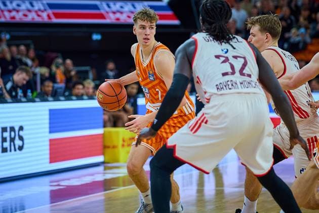 Tobias Jensen ratiopharm ulm, 07 GER, ratiopharm ulm vs FC Bayern, Basketball, Matchday 8, EasyCredit Bundesliga, Season 2025 2026, 23 11 2025 GER, ratiopharm ulm vs FC Bayern, Basketball, Matchday 8, EasyCredit Bundesliga, Season 2025 2026, 23 11 2025 New Ulm Copyright: xEibner-Pressefoto GeraldxOelze-dexStoppanyx EP_ODS