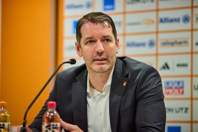 Ty Harrelson ratiopharm ulm, Head Coach in the press conference, PK GER, ratiopharm ulm vs FC Bayern, Basketball, Matchday 8, EasyCredit Bundesliga, Season 2025 2026, 23 11 2025 GER, ratiopharm ulm vs FC Bayern, Basketball, Matchday 8, EasyCredit Bundesliga, Season 2025 2026, 23 11 2025 New Ulm Copyright: xEibner-Pressefoto GeraldxOelze-dexStoppanyx EP_ODS