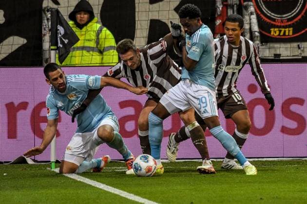 Hauke Wahl Joel Chima Fujita Pauli Rani Khedira 39 Derrick Köhn Union Germany , Hamburg , Millerntorstadion , Football , 1 Bundesliga , FC St Pauli 1 FC Union Berlin