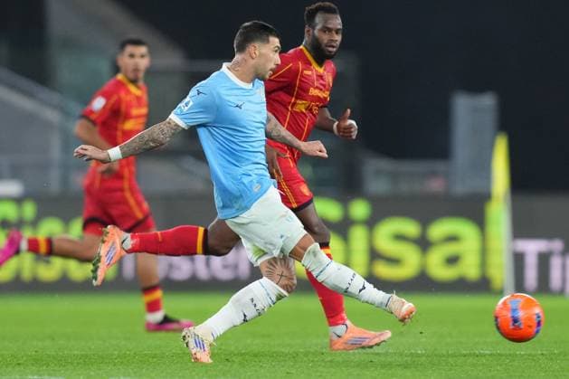 Lazio™s Mattia Zaccagni during the Serie A EniLive soccer match between Lazio and Lecce at the Rome s Olympic stadium, Italy - Sunday November 23, 2025 - Soccer ( Photo by Alfredo Falcone LaPresse )  Copyright: xAlfredoxFalcone LaPressex