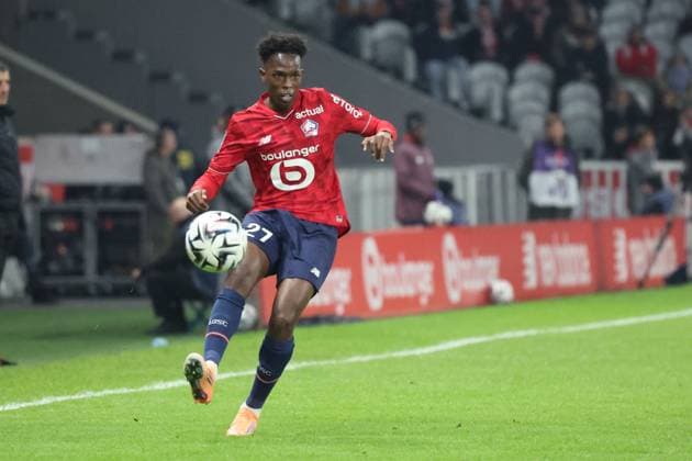 FOOTBALL : LOSC Lille vs Paris FC - Ligue 1 J13 - 23 11 2025 FÃ lix CORREIA (LOSC Lille) lors du match LOSC Lille vs Paris FC, Ligue 1 J13, Decathlon Arena stade Pierre Mauroy, le 23 novembre 2025 - photo Laurent Sanson PsnewZ  Copyright: xLaurentxSANSONx xPsnewZx