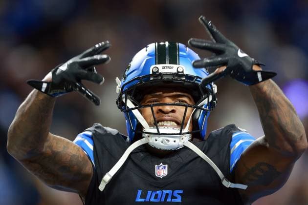 New York Giants vs Detroit Lions DETROIT,MICHIGAN-November23: Cornerback D.J. Reed (4) of the Detroit Lions celebrates a win in overtime during an NFL, American Football Herren, USA football game between the New York Giants and the Detroit Lions in Detroit, Michigan USA, on Sunday, November 23, 2025. Detroit Michigan United States  Copyright: xAmyxLemusx originalFilename:lemus-newyorkg251123_np7Bw.jpg