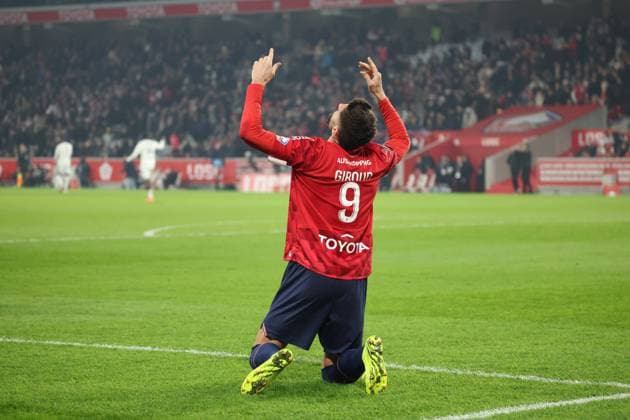 FOOTBALL : LOSC Lille vs Paris FC - Ligue 1 J13 - 23 11 2025 Joie de Olivier GIROUD (LOSC Lille) lors du match LOSC Lille vs Paris FC, Ligue 1 J13, Decathlon Arena stade Pierre Mauroy, le 23 novembre 2025 - photo Laurent Sanson PsnewZ  Copyright: xLaurentxSANSONx xPsnewZx