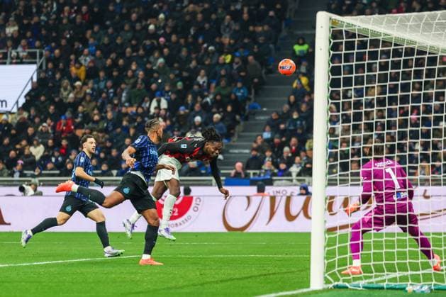 Rafael Leao of AC Milan seen in action during Serie A 2025 26 football match between FC Internazionale and AC Milan at San Siro Stadium in Milan  Copyright: xFabrizioxCarabelli IPAxSportx xipa-agency.netx xx IPA_68311863 IPA_Agency_IPA68311863