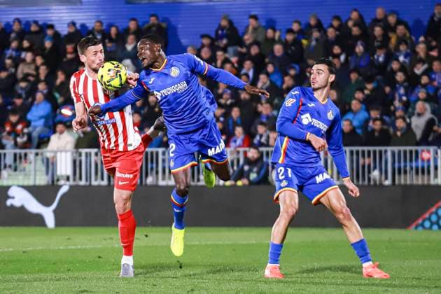 Spanish La Liga EA Sports soccer match Getafe vs Atletico Madrid at Coliseum stadium in Getafe, Madrid, Spain. 23 November 2025 900 Cordon Press  900 CordonxPress LOF - Getafe vs Atletico Madrid