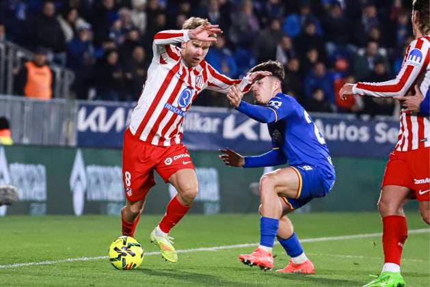 Spanish La Liga EA Sports soccer match Getafe vs Atletico Madrid at Coliseum stadium in Getafe, Madrid, Spain. 23 November 2025 900 Cordon Press  900 CordonxPress LOF - Getafe vs Atletico Madrid