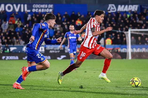 Spanish La Liga EA Sports soccer match Getafe vs Atletico Madrid at Coliseum stadium in Getafe, Madrid, Spain. 23 November 2025 900 Cordon Press  900 CordonxPress LOF - Getafe vs Atletico Madrid