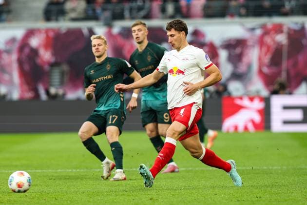 Willi Orban RB Leipzig,4 1 Soccer Bundesliga Season 2025 2026 Point Match RB Leipzig vs Werder Bremen at the Red Bull Arena in Leipzig Action,Soccer,Germany,Man,Men,23 11 2025