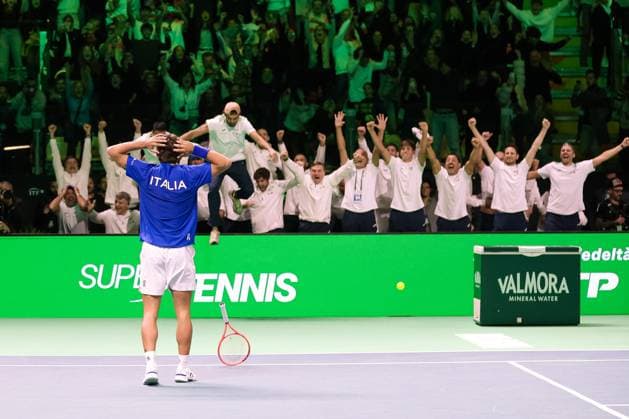 Italy wins the Davis Cup 2025 during Davis Cup - Final Eight, International Tennis match in Bologna, Italy, November 23 2025  Copyright: xGiorgioxMaiozzi IPAxSportx xipa-agency.netx xx IPA_68315516 IPA_Agency_IPA68315516