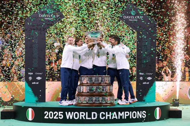 TENNIS - Internazionali di Tennis - Davis Cup - Final Eight Italy wins the Davis Cup 2025 during Davis Cup - Final Eight, International Tennis match in Bologna, Italy, November 23 2025 Bologna Italy  Copyright: xIPAxSport ABACAx