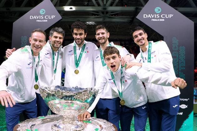 TENNIS - Internazionali di Tennis - Davis Cup - Final Eight Italy wins the Davis Cup 2025 during Davis Cup - Final Eight, International Tennis match in Bologna, Italy, November 23 2025 Bologna Italy  Copyright: xIPAxSport ABACAx