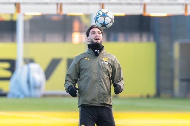 24 11 2025, Football, Season 2025 2026, UCL, Final training Borussia Dortmund, Ramy Bensebaini Borussia Dortmund , Dortmund Training ground BVB NRW Germany xRHR PHOTO DEx Copyright: DennisxEwert RHR-FOTOx RHR-FOTO DE