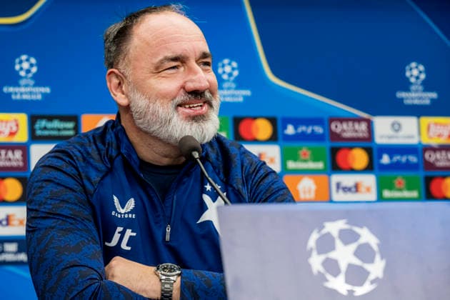 Head coach of Slavia Prague Jindrich Trpisovsky speaks during the press conference, PK, Pressekonferenz prior to Champions League 5th qualifying round match SK Slavia Praha vs Athletic Bilbao in Prague, Czech Republic, November 24, 2025. (CTKxPhoto VitxSimanek) CTKPhotoP2025112404569  CTKPhotoP2025112404569