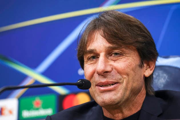 press conference, PK, Pressekonferenz SSC Napoli Napoli™s Italian coach Antonio Conte during the SSC Napoli press conference the day before the Champions League football match against Qarabag Futbol Klubu at the Diego Armando Maradona stadium in Napoli on 24 November, 2025. CDL12553 Copyright: xAntonioxBalascox