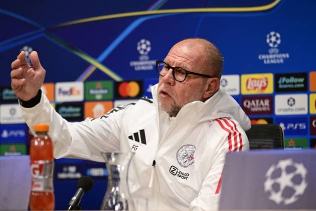 AMSTERDAM - Ajax interim manager Fred Grim during a press conference, PK, Pressekonferenz at the Johan Cruijff ArenA in Amsterdam, Netherlands, in preparation for the Champions League match against Benfica, November 24, 2025. ANP OLAF KRAAK xVIxANPxSportx xxANPxIVx 542962779 originalFilename: 542962779.jpg