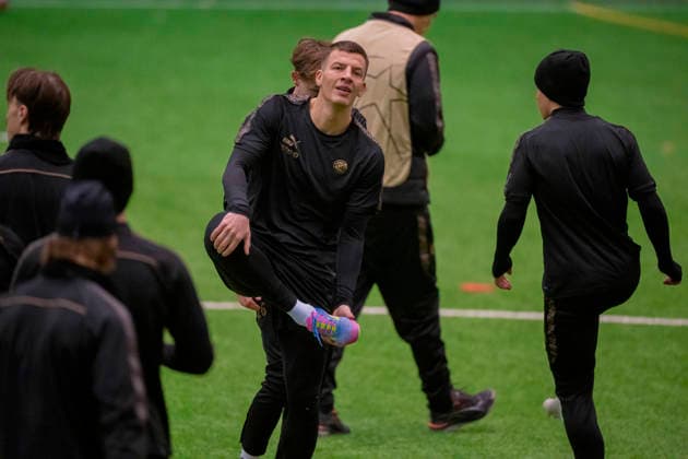Bodo Glimt training Bodo 20251124 Jostein Gundersen at the training for Bodo Glimt in Nordlandshallen the day before the Champions League football match against Juventus Photo Stian Lysberg Solum NTB Bodo Norway EDITORIAL USE ONLY RESTRICTED USE FOR BETTING COMPANIES  Copyright: xStianxLysbergxSolumx xNTBx