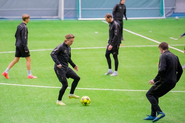 Bodo Glimt training Bodo 20251124 Patrick Berg at the training for Bodo Glimt in Nordlandshallen the day before the Champions League football match against Juventus Photo Stian Lysberg Solum NTB Bodo Norway EDITORIAL USE ONLY RESTRICTED USE FOR BETTING COMPANIES  Copyright: xStianxLysbergxSolumx xNTBx