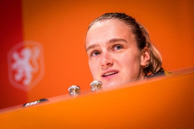 ZEIST , 24-11-2025 , KNVB Campus , season 2025 2026 , Dutch International football , Training session and press conference, PK, Pressekonferenz Netherlands (women) , picture shows Netherlands player Netherlands player Vivianne Miedema during press conference Training session Netherlands (women)  x32183324x Copyright: