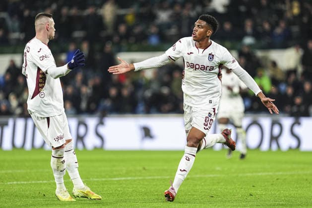 RAMS Basaksehir v Trabzonspor - Turkish Super Lig ISTANBUL, TURKIYE - NOVEMBER 24: Felipe Augusto (99) of Trabzonspor celebrates after a goal during the Turkish Super Lig Week 13 match between RAMS Basaksehir and Trabzonspor at Basaksehir Fatih Terim Stadium in Istanbul, Turkiye, on November 24, 2025. Agit Erdi Ulukaya Anadolu Istanbul Turkey. Editorial use only. Please get in touch for any other usage.  Copyright: x2025xAnadoluxAgitxErdixUlukayax