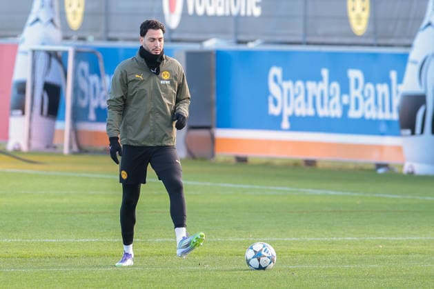24 11 2025, Football, Season 2025 2026, UCL, Final training Borussia Dortmund, Ramy Bensebaini Borussia Dortmund , Dortmund Training ground BVB NRW Germany xRHR PHOTO DEx Copyright: DennisxEwert RHR-FOTOx RHR-FOTO DE