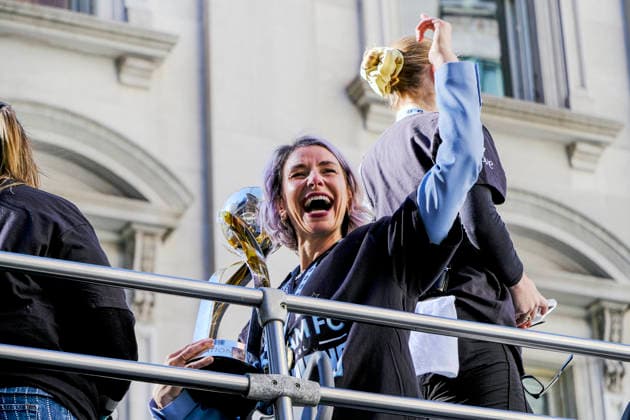 Football, Women, NWSL Champion Gotham FC at championship parade in New York
