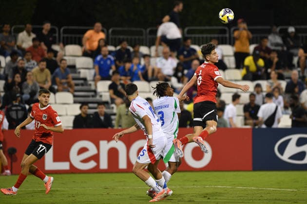 SOCCER - 2025 FIFA U17, U 17 World Cup DOHA,QATAR,24.NOV.25 - SOCCER - FIFA Under 17 World Cup Qatar 2025, Austria vs Italy. Image shows Loris Husic (AUT).  GEPAxpictures xRanjithxKumar