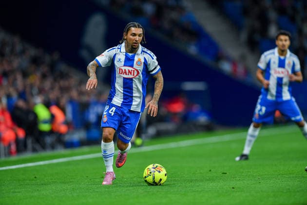 RCD ESPANYOL v SEVILLA FC. RCDE STADIUM BARCELONA. November 24,2025 RCD ESPANYOL vs SEVILLA FC November 24,2025 Dolan (24) of RCD Espanyol during the match between RCD Espanyol and Sevilla FC corresponding to the thirteen day of La Liga EA Sports at RCDE Stadium in Barcelona, Spain. Cornella El Prat ESP Copyright: xS.xRosx