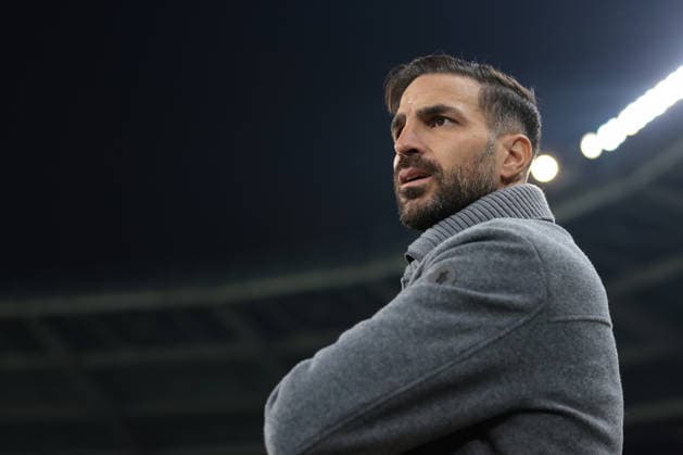 Turin, Italy, 24th November 2025. Cesc Fabregas Head coach of Como 1907 looks on prior to kick off in the Torino vs Como 1907 Serie A match at Stadio Grande Torino, Turin. Picture credit should read: Jonathan Moscrop Sportimage EDITORIAL USE ONLY. No use with unauthorised audio, video, data, fixture lists, club league logos or live services. Online in-match use limited to 120 images, no video emulation. No use in betting, games or single club league player publications. SPI_094_JM_TORO_COMO SPI-4297-0094