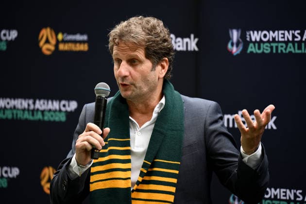 MATILDAS MEDIA CALL, Matildas head coach Joe Montemurro during a Matildas media opportunity at CommBank Stadium, in Sydney, Tuesday, November 25, 2025. ( NO ARCHIVING SYDNEY NEW SOUTH WALES AUSTRALIA  Copyright: xDANxHIMBRECHTSx 20251125112465889543