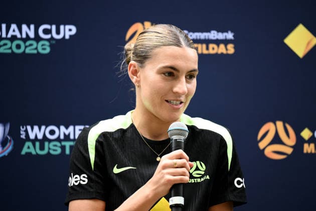 MATILDAS MEDIA CALL, Steph Catley during a Matildas media opportunity at CommBank Stadium, in Sydney, Tuesday, November 25, 2025. ( NO ARCHIVING SYDNEY NEW SOUTH WALES AUSTRALIA  Copyright: xDANxHIMBRECHTSx 20251125144394346459