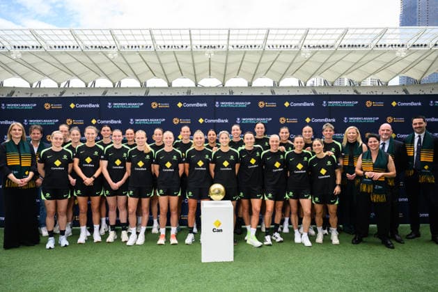 Football, Womens Asian Cup, Australia national team, Press event in Sydney