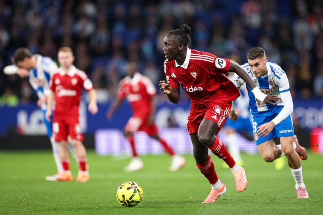 RCD Espanyol vs Sevilla BARCELONA, CA - 24.11.2025: RCD ESPANYOL VS SEVILLA - Batista Mendy in action during RCD Espanyol vs Sevilla held at RCDE Stadium in Barcelona, CA. (Photo: Santiago Regaira Fotoarena) x2847759x  SantiagoxRegaira