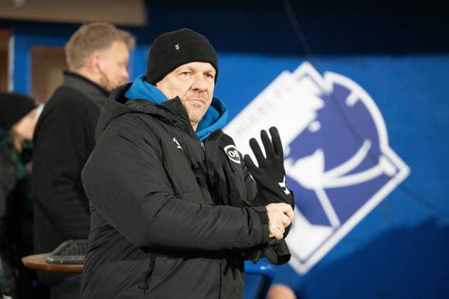 Randers FC v Odense BK, 3F Superliga football, Randers, Denmark Randers, Denmark. 24th, November 2025. Head coach Alexander Zorniger of Odense BK seen at the 3F Superliga match between Randers FC and Odense BK at Cepheus Park in Randers. Danmark, Randers  Copyright: xGonzalesxPhoto NicolaixBethelsenx