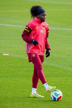 Frankfurt, Germany 25 November 2025 Soccer Women National Team Training 25 11 2025 In the picture Nicole Anyomi Germany DFB regulations prohibit any use of photographs as image sequences and or quasi video DFB Campus Hessen Copyright: xFotostandx xFantinix
