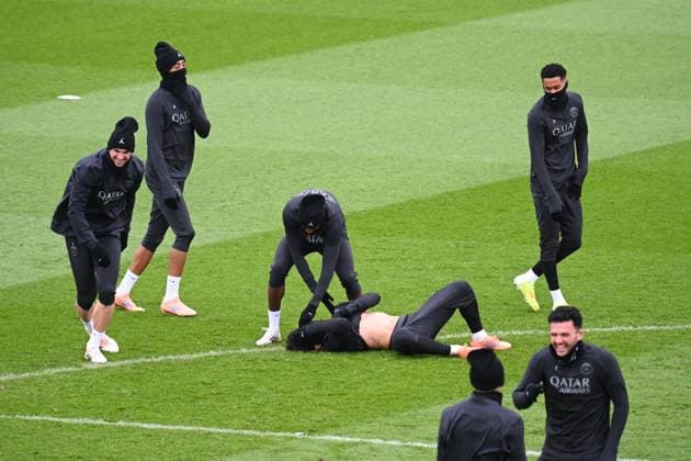 Football, CL, Paris Saint Germain, Training
