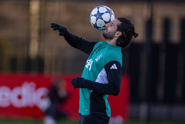 Football - UEFA Champions League - Liverpool FC v PSV Eindhoven - MD-1 LIVERPOOL, ENGLAND - Tuesday, November 25, 2025: Liverpool s Dominik Szoboszlai during a training session at the AXA Training Centre ahead of the UEFA Champions League match between Liverpool FC and PSV Eindhoven. (Photo by David Rawcliffe Propaganda) LIVERPOOL AXA Training Centre MERSEYSIDE ENGLAND  Copyright: xDavidxRawcliffex P2025-11-25-Liverpool_PSV_MD-1-27