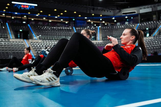 Handball, Women Germany Training Press conference Julia Maidhof Germany Stuttgart Porsche Arena Baden Württemberg Germany