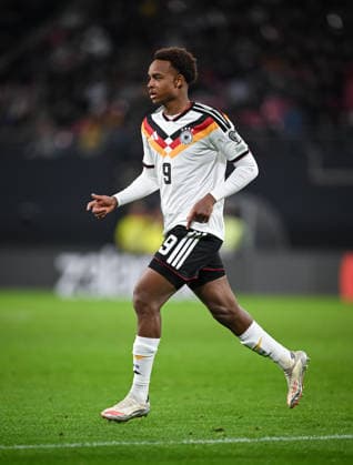 Fussball International Qualifikation WM 2026 in Leipzig Gruppe A 6. Spieltag Deutschland - Slowakei 17.11.2025 Assan Ouedraogo (Deutschland) *** Football International Qualification World Cup 2026 in Leipzig Group A 6 Matchday Germany Slovakia 17 11 2025 Assan Ouedraogo Germany
