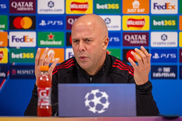 Football - UEFA Champions League - Liverpool FC v PSV Eindhoven - MD-1 LIVERPOOL, ENGLAND - Tuesday, November 25, 2025: Liverpool s head coach Arne Slot during a press conference, PK, Pressekonferenz at Anfield ahead of the UEFA Champions League match between Liverpool FC and PSV Eindhoven. (Photo by David Rawcliffe Propaganda) LIVERPOOL AXA Training Centre MERSEYSIDE ENGLAND  Copyright: xDavidxRawcliffex P2025-11-25-Liverpool_PSV_MD-1-39